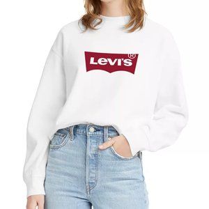 NWT LEVI'S BATWING LOGO FLEECE CREW NECK SWEATSHIRT (S)